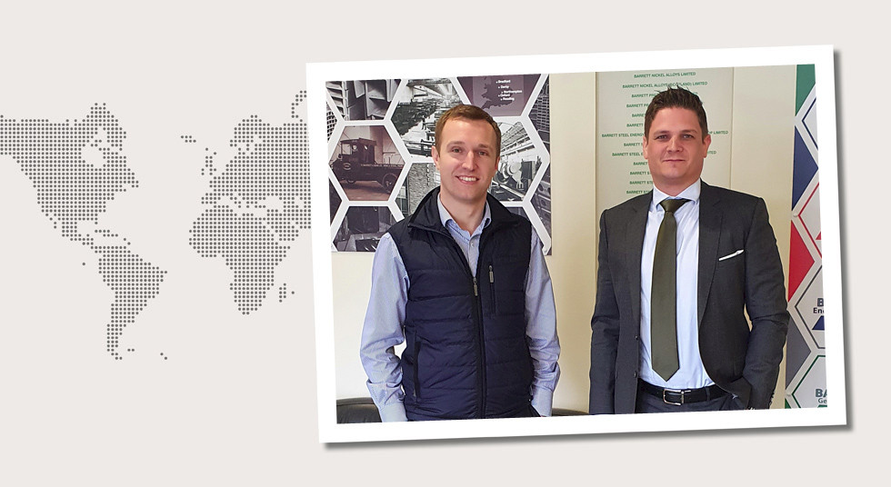 3. United Kingdom Guy Barrett, Group Purchasing Director at Barrett Steel Ltd., and Thorsten Bösch.