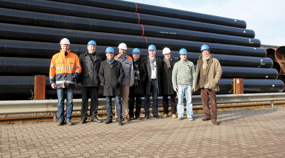 Customer visit to Salzgitter Mannesmann Großrohr from ThyssenKrupp Schulte Leipzig with EPG, VNG and ONTRAS on February 5 and 6, 2015.
